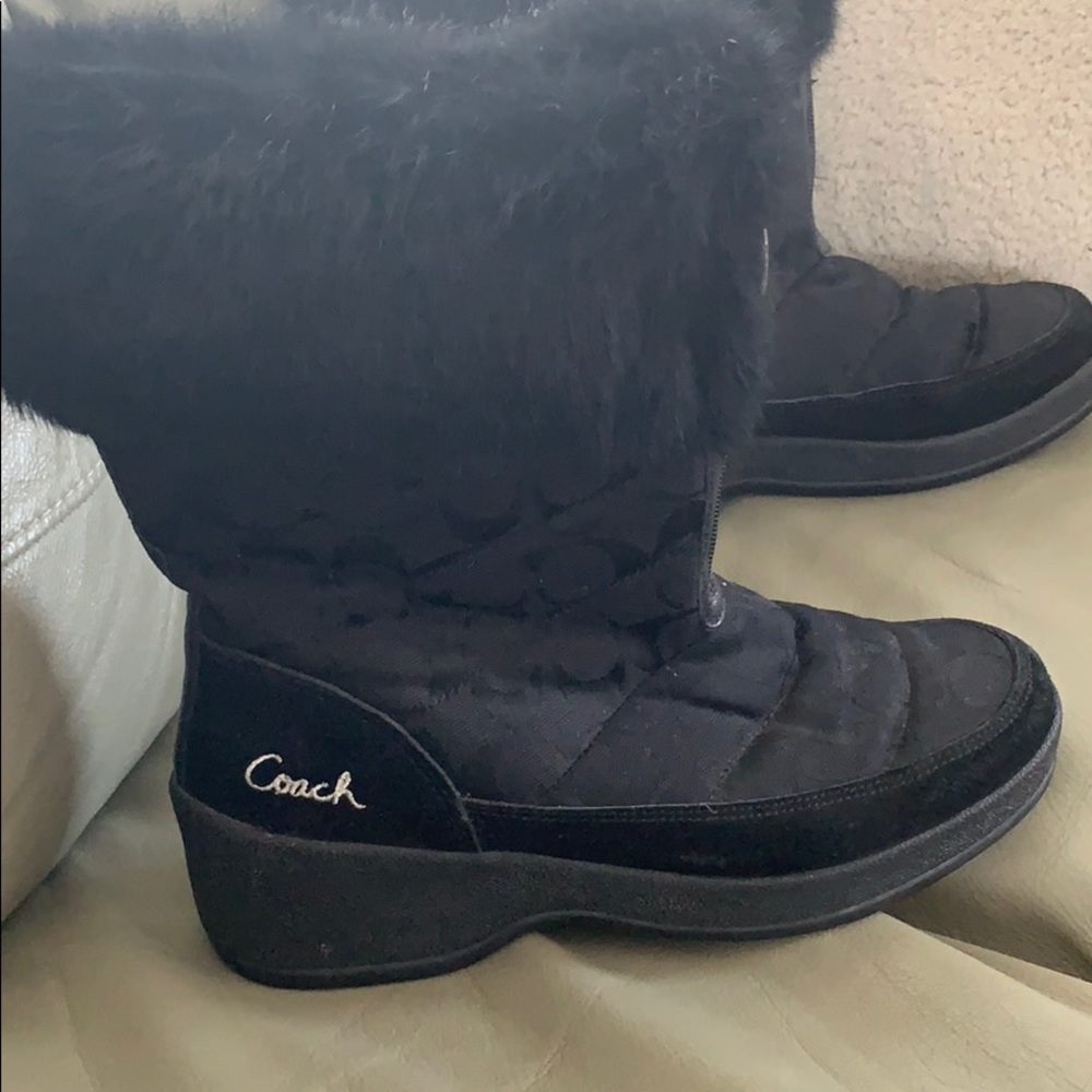 Rabbit Fur Size 8.5 Coach Boots